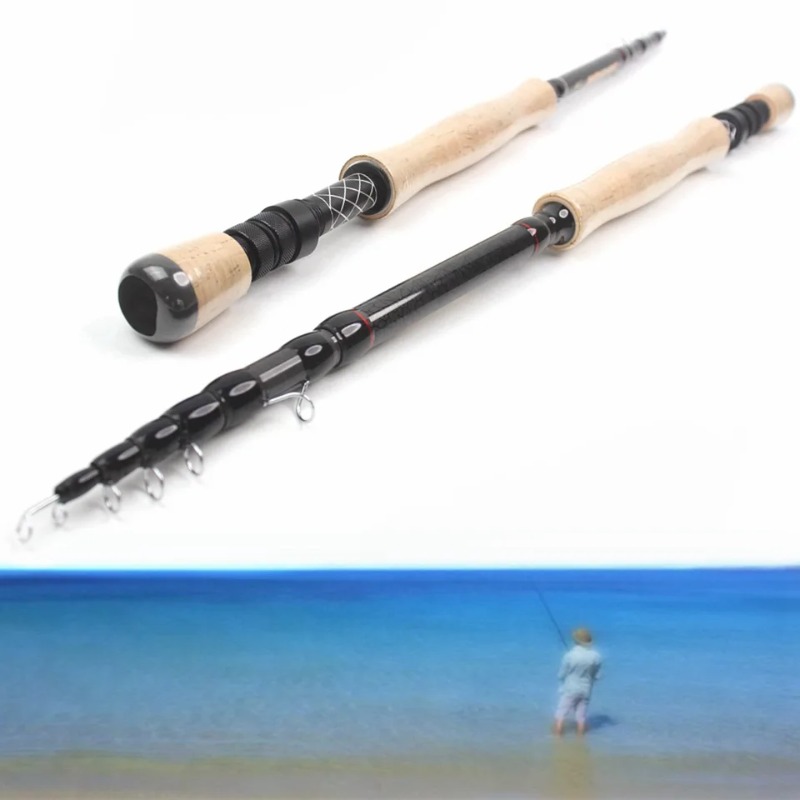Fishing Rod Fly - 2.1-3m Multi Size Retractable Long Throw