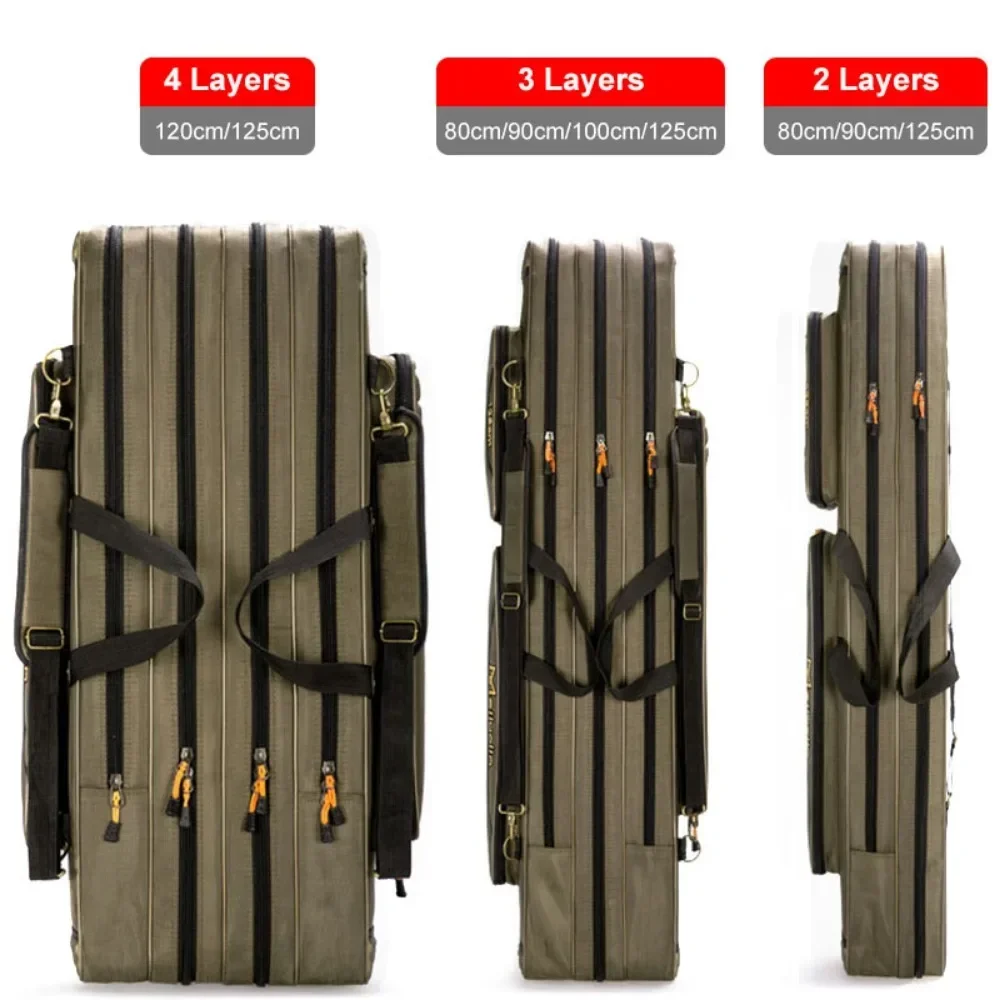 Fishing Rod Case - KK-Layer 80/100CM Fishing Bag Multifunctional Fishing