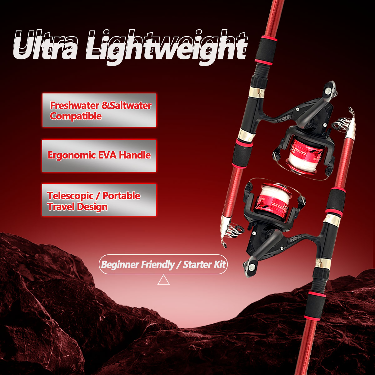 Fishing Rod Spinning - Spinning Fishing Rod and Reel Combo1.8M