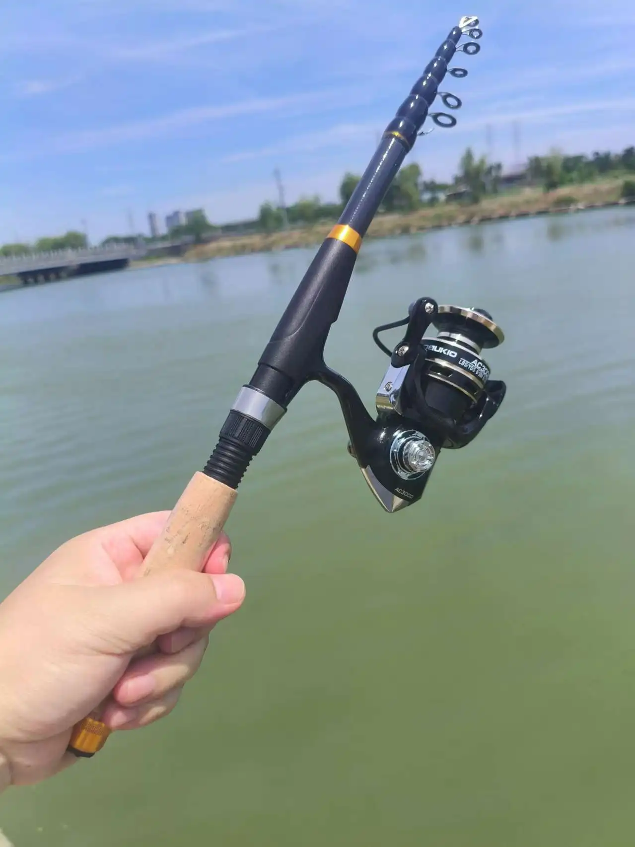 Fishing Rod Combo - DEUKIO Spinning Fishing Pole Set Combo