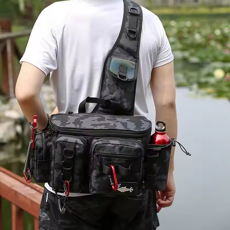 Fishing Rod Fly - Fishing Waist Pack Sling Bag Lures