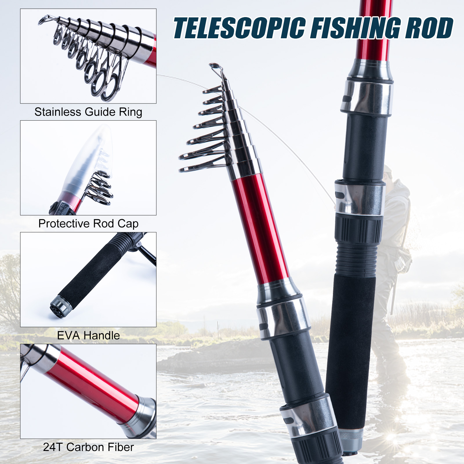 Goture Telescopic Fishing Rod  - Fishing Rod Combo ulasan dan harga