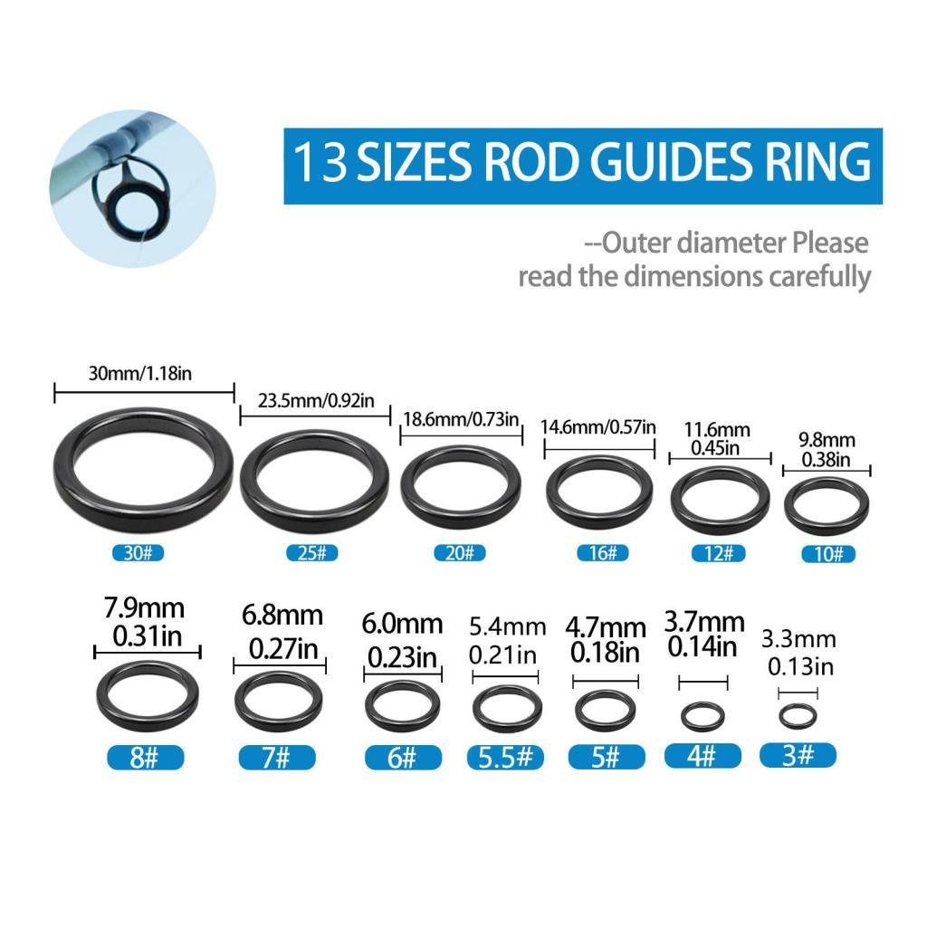 26 Pieces Fishing Rod Guides C - Fishing Rod Tip Replacement ulasan dan harga