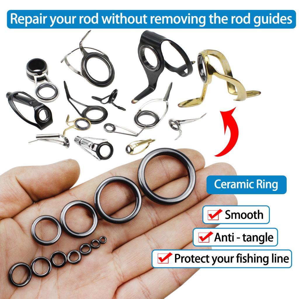 26 Pieces Fishing Rod Guides C - Fishing Rod Tip Replacement ulasan dan harga