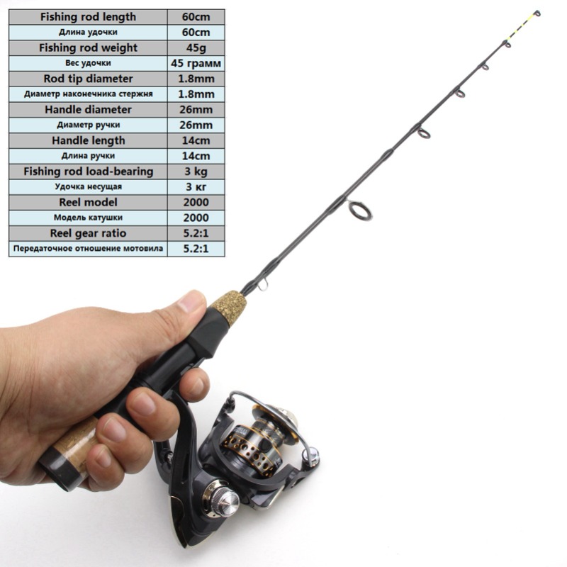 60cm 2 Tips Rod Reel Combos Wi - Fishing Rod Building Kit ulasan dan harga