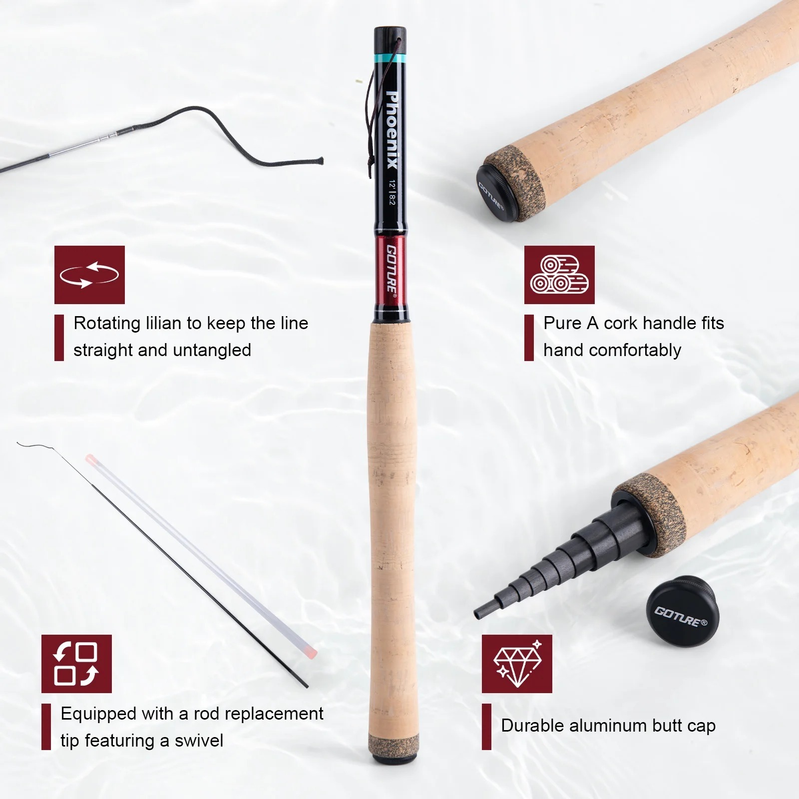 Goture 12FT 3.6M Tenkara Fly F - Fishing Rod Fly ulasan dan harga