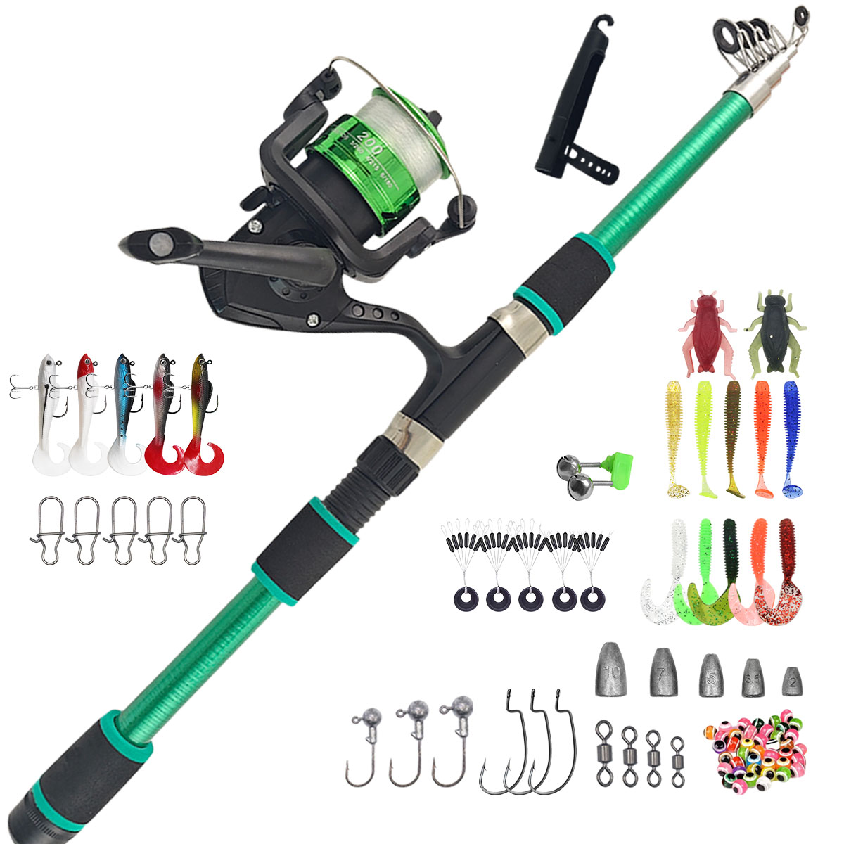 Portable Telescopic Fishing Ro - Fishing Rod Combo ulasan dan harga
