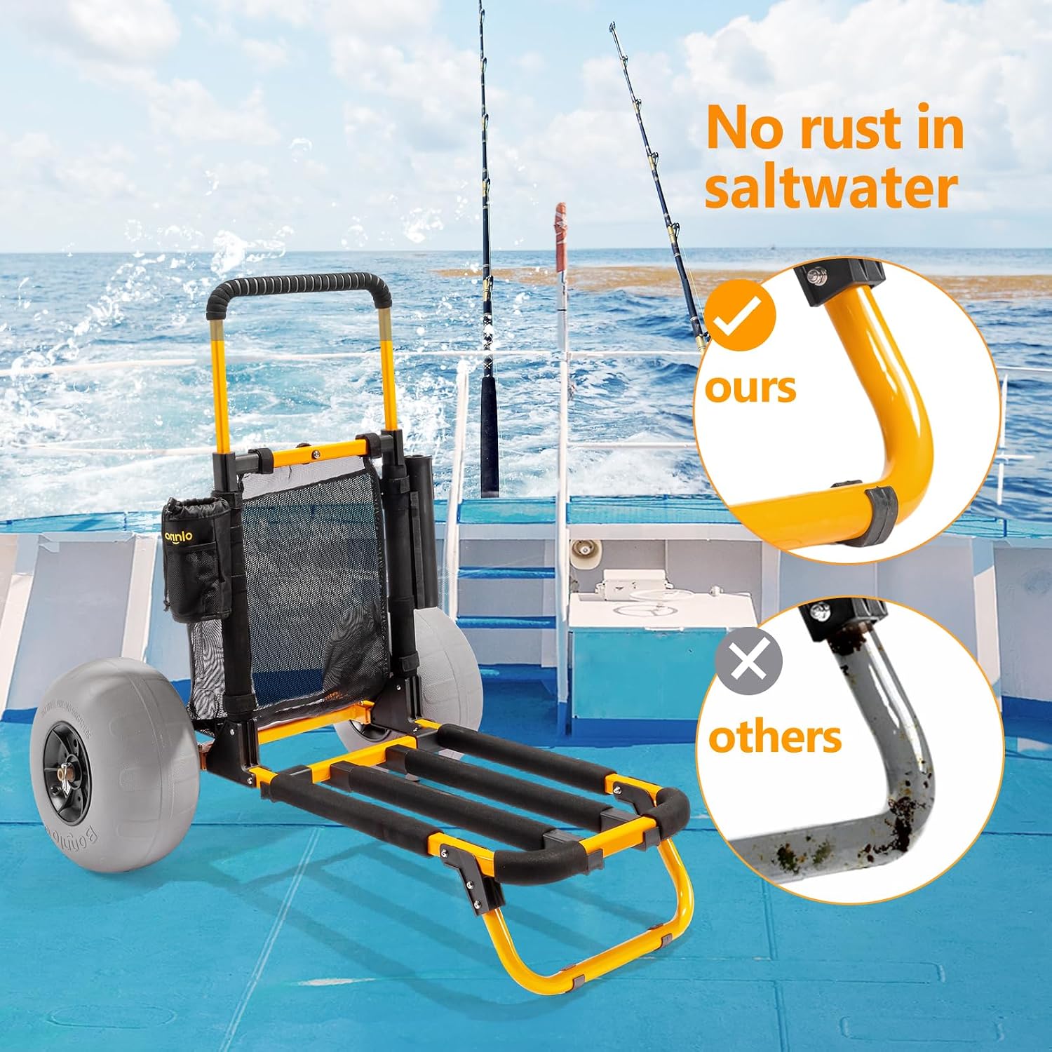 Bonnlo Beach Fishing Cart, Bea - Fishing Rod Holder ulasan dan harga