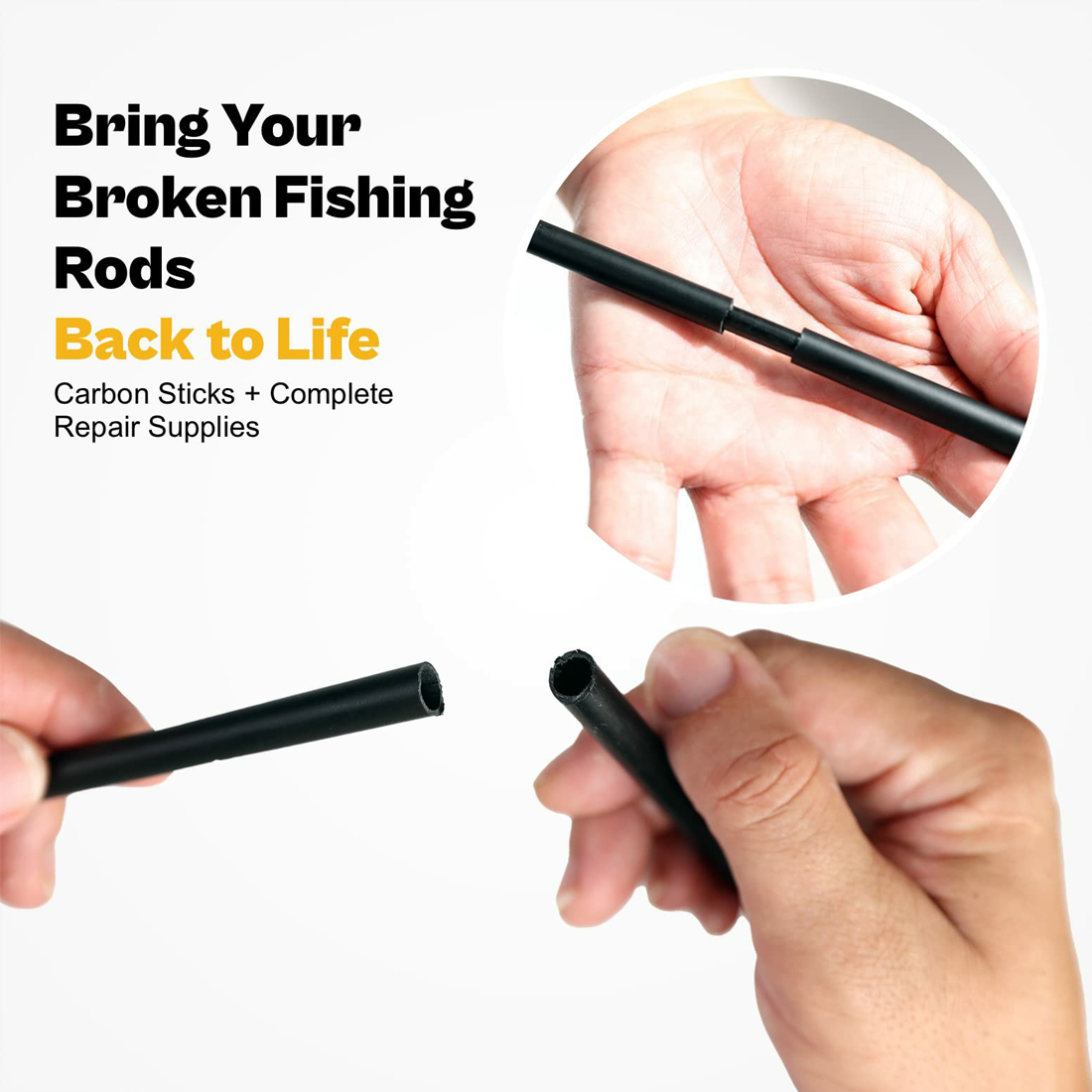 3Pcs Fishing Rod Repair Kit Ca - Fishing Rod Building Kit ulasan dan harga