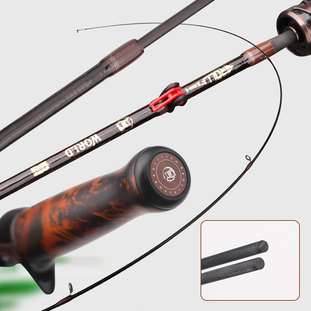 ROLLFISH Solid Wood Handle UL  - Fishing Rod Carbon Fiber ulasan dan harga