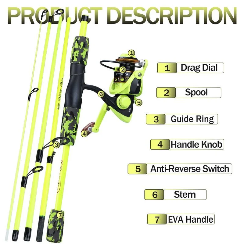 Sougayilang Portable 5 Section - Fishing Rod Combo ulasan dan harga