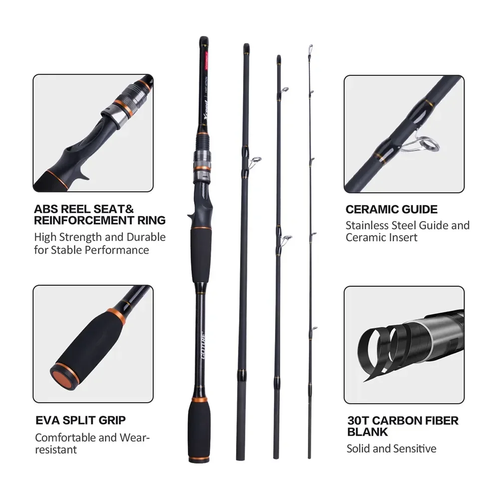 Goture Xceed 4 Setions Travel  - Fishing Rod Carbon Fiber ulasan dan harga