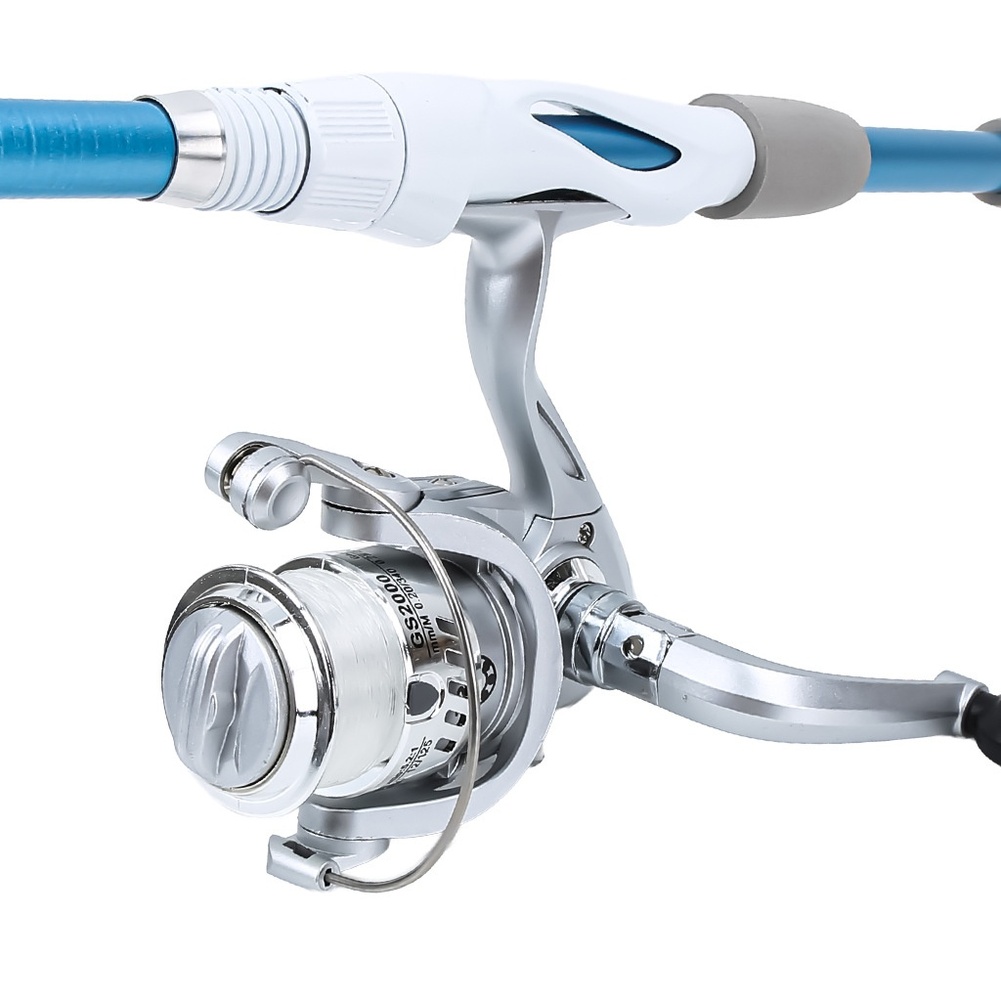 Blue White 1.8M Fishing Rod Re - Fishing Rod Combo ulasan dan harga