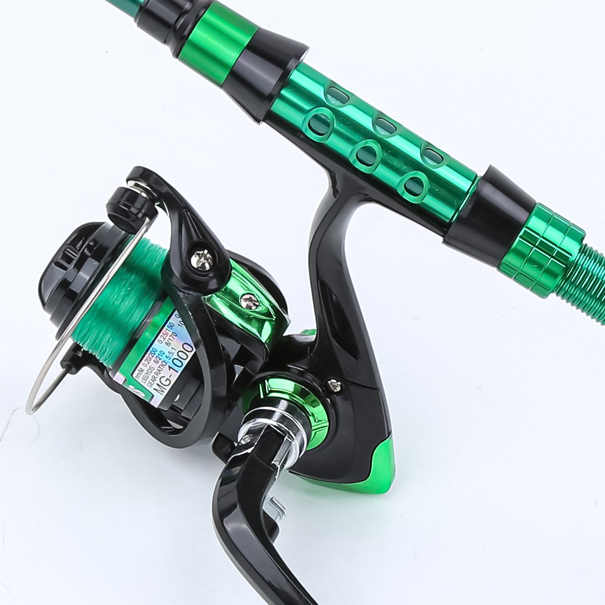 1.8 Meters Green Carbon Fiber  - Fishing Rod Combo ulasan dan harga