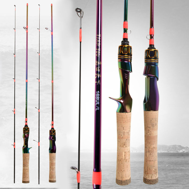 Colorful Solid Carbon Fishing  - Fishing Rod Ice ulasan dan harga